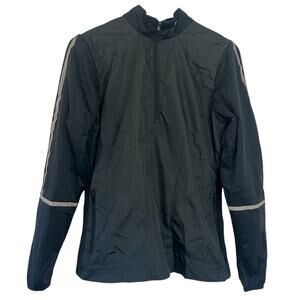 Nike Golf Women's Black Sz S Quarter Zip Mock Neck Reflective Windbreaker Sports